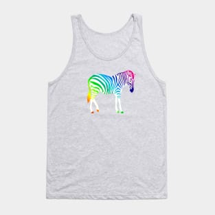 Rainbow Zebra Tank Top